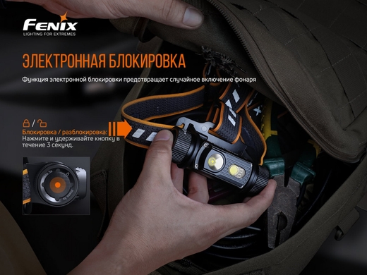Налобный фонарь Fenix HM70R 1600 лм  Черный фото