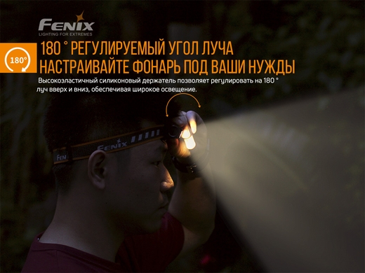 Налобний ліхтар Fenix HM23 240 лм  Чорний фото
