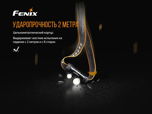 Налобний ліхтар Fenix HM65R 1000 лм  Чорний фото
