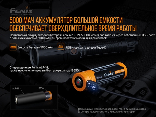 Ручной фонарь Fenix TK30 500 лм  Черный фото