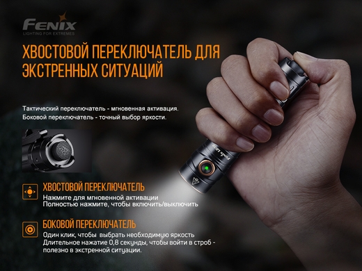 Ручний ліхтар Fenix LD30 1600 лм  Чорний фото