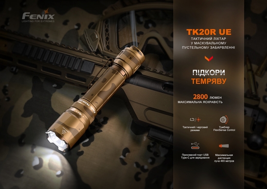Тактичний ліхтар Fenix TK20R UE 2800 лм  Камуфляж фото