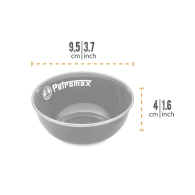 Набір мисок емальованих Petromax Enamel Bowls (2 шт) від 0,16 до 1 л  Чорний фото