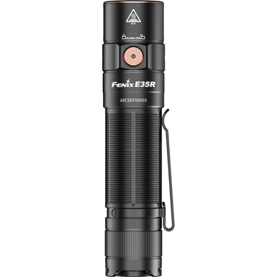 Набір: ручний ліхтар Fenix E35R + розсіювач AOD-S V2.0  Чорний фото