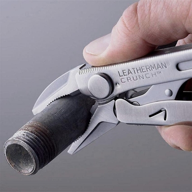 Мультитул Leatherman Crunch в шкіряному чохлі  Серебро фото