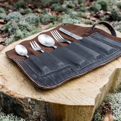 Чехол для столовых приборов Petromax Leather Cutlery Bag   фото