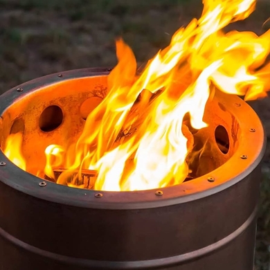 Бочка для костра Feuerhand Fire Barrel Pyron  Серебро фото