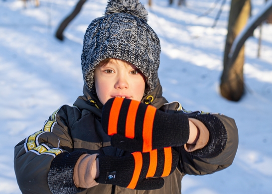Рукавицы детские водонепроницаемые Dexshell Children  Оранжевый фото