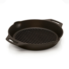 Сковорода-гриль чавунна Petromax Grill Fire Skillet з ручками-петлями від 30 до 35 см  Чорний фото
