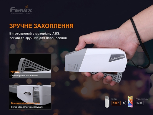 Ручной фонарь с автономным питанием Fenix E-STAR 100 лм  Белый фото