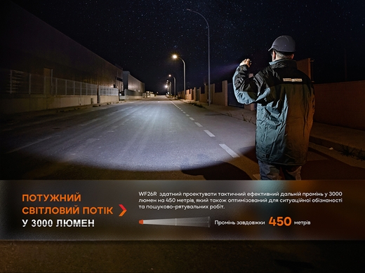 Ручний ліхтар Fenix WF26R 300лм  Чорний фото