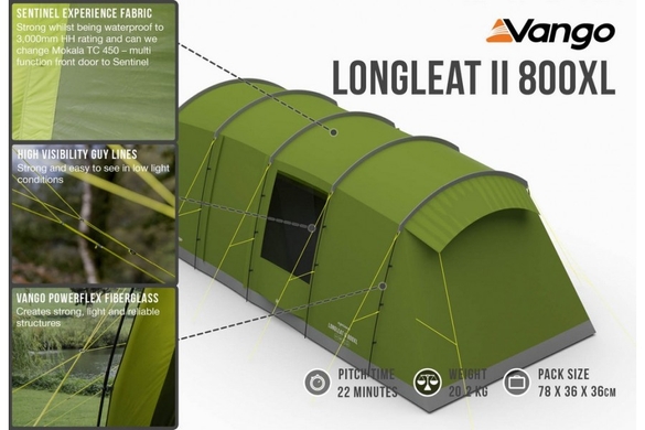 Палатка Vango Longleat II  Зелёный фото