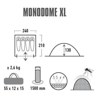 Намет High Peak Monodome XL  Білий фото