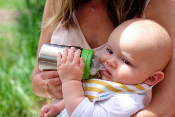 Пляшечка для годування Kid Kanteen Baby 267 мл (3–9+ місяців)  Серебро фото