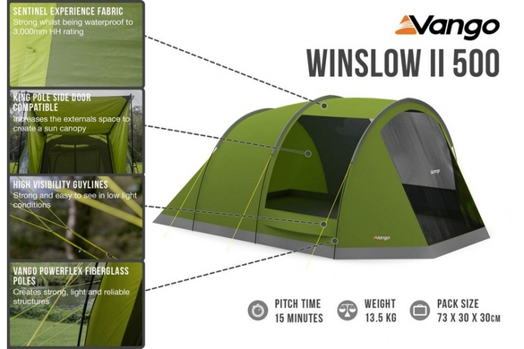 Палатка Vango Winslow II  Зелёный фото