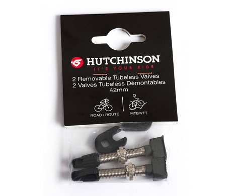 Ніпелі для безкамерних коліс Hutchinson Tubeless Valves 44 мм  Серебро фото