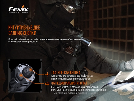 Тактичний ліхтар Fenix TK20R V2.0 3000 лм  Чорний фото