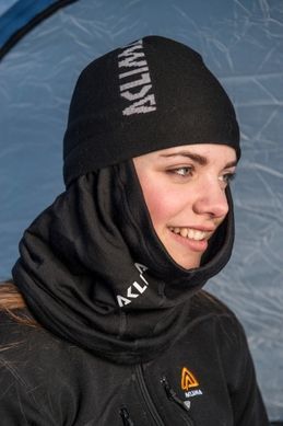 Баф вовняний Aclima WarmWool Headover w/WindWool  Чорний фото